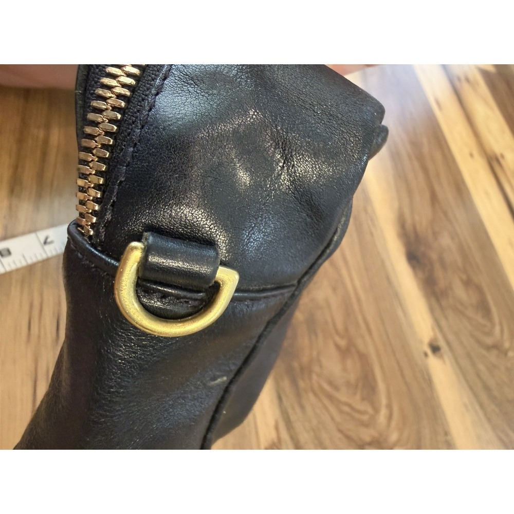 Clare V Black Leather Camera Crossbody Bag Top Handle No Strap Made USA - Picture 9 of 10